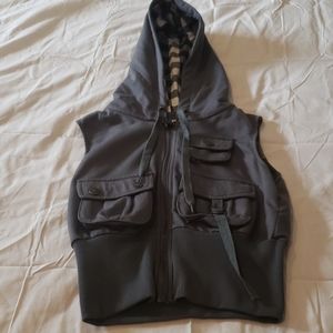 Cotton hoodie vest